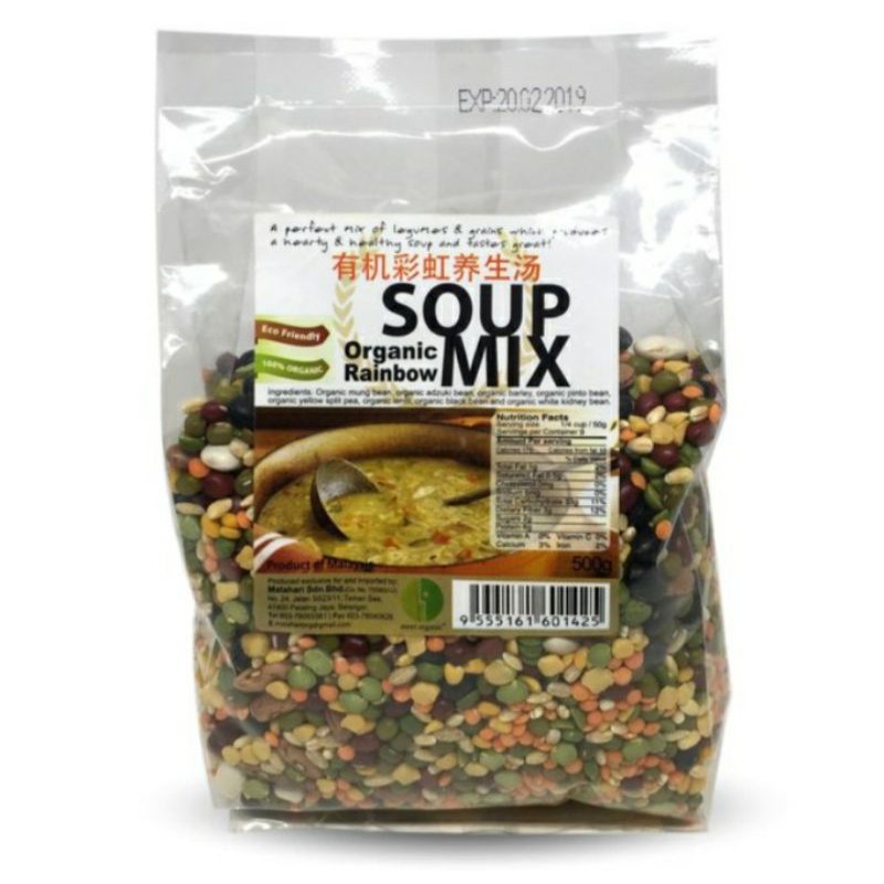 

Organic Rainbow Soup Mix/Campuran Kacang 500gr