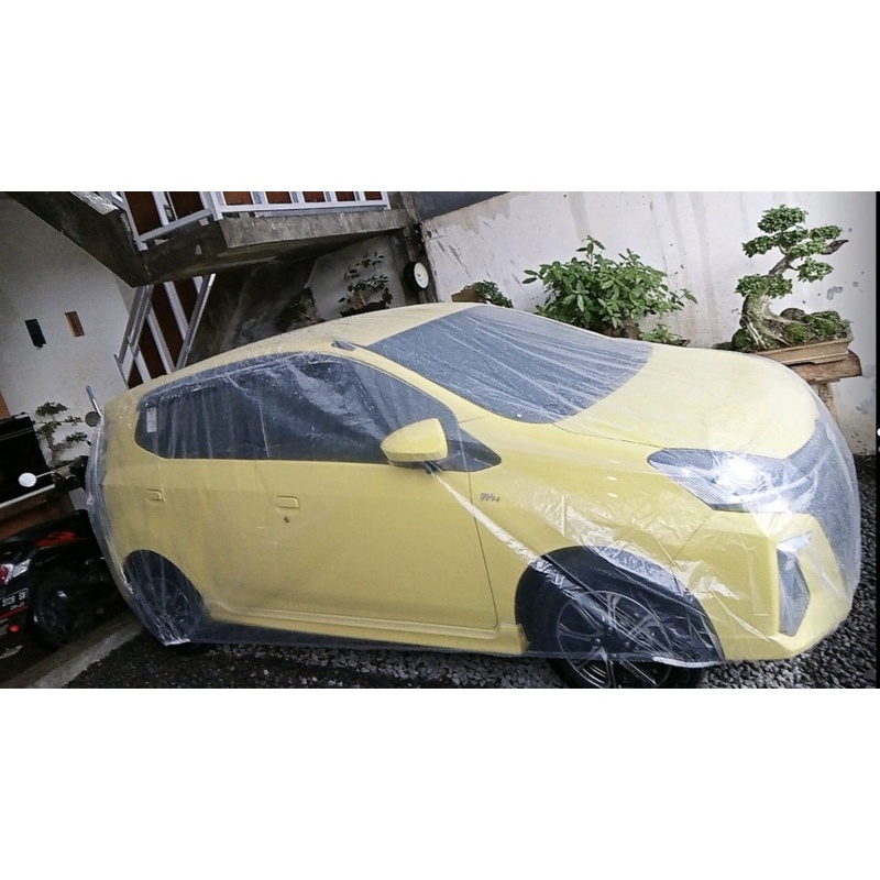 COVER MOBIL TRANSPARAN TEBAL 100 MIKRON AGYA AYLA BRIO JAZZ IGNIS SARUNG MOBIL TUTUP MOBIL YARIS TRANSPARAN WATERPROOF