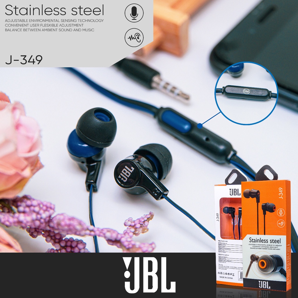 Handfree JBL J-349 Stereo Ekstra Bass Headset