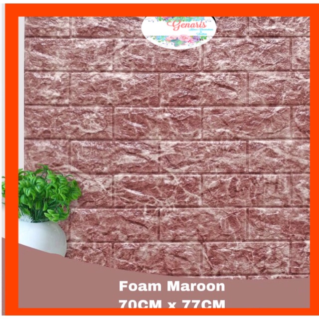 WALLPAPER PREMIUM BATA 3D WALLPAPER BATA FOAM TEBAL