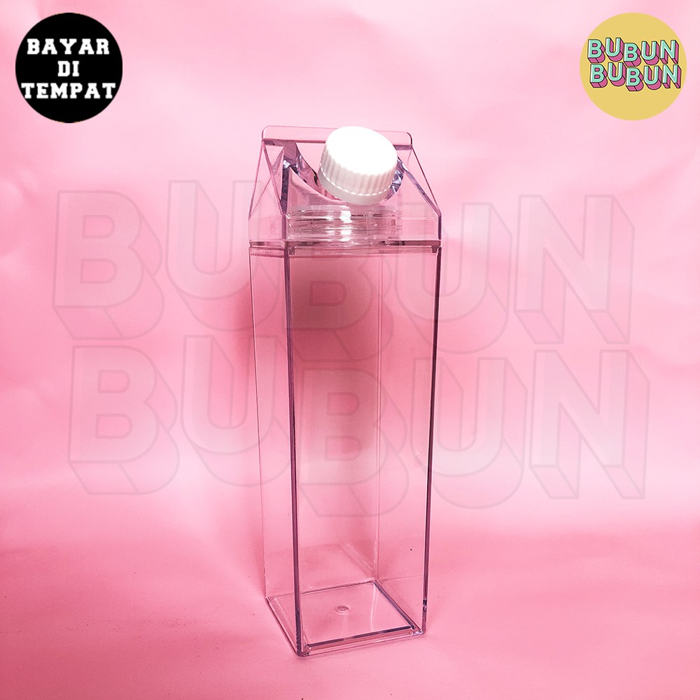Botol Minum Infused Water 500 ML Kopi Susu Transparan Aesthetic Unik Kekinian Viral-1