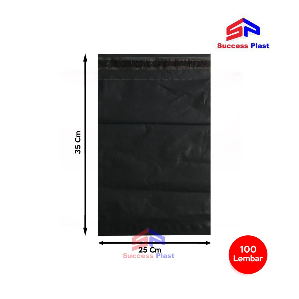 

PLASTIK POLY MAILER 25 X 35 CM - PLASTIK PACKING OLSHOP POLYMAILER 100 lembar - HITAM