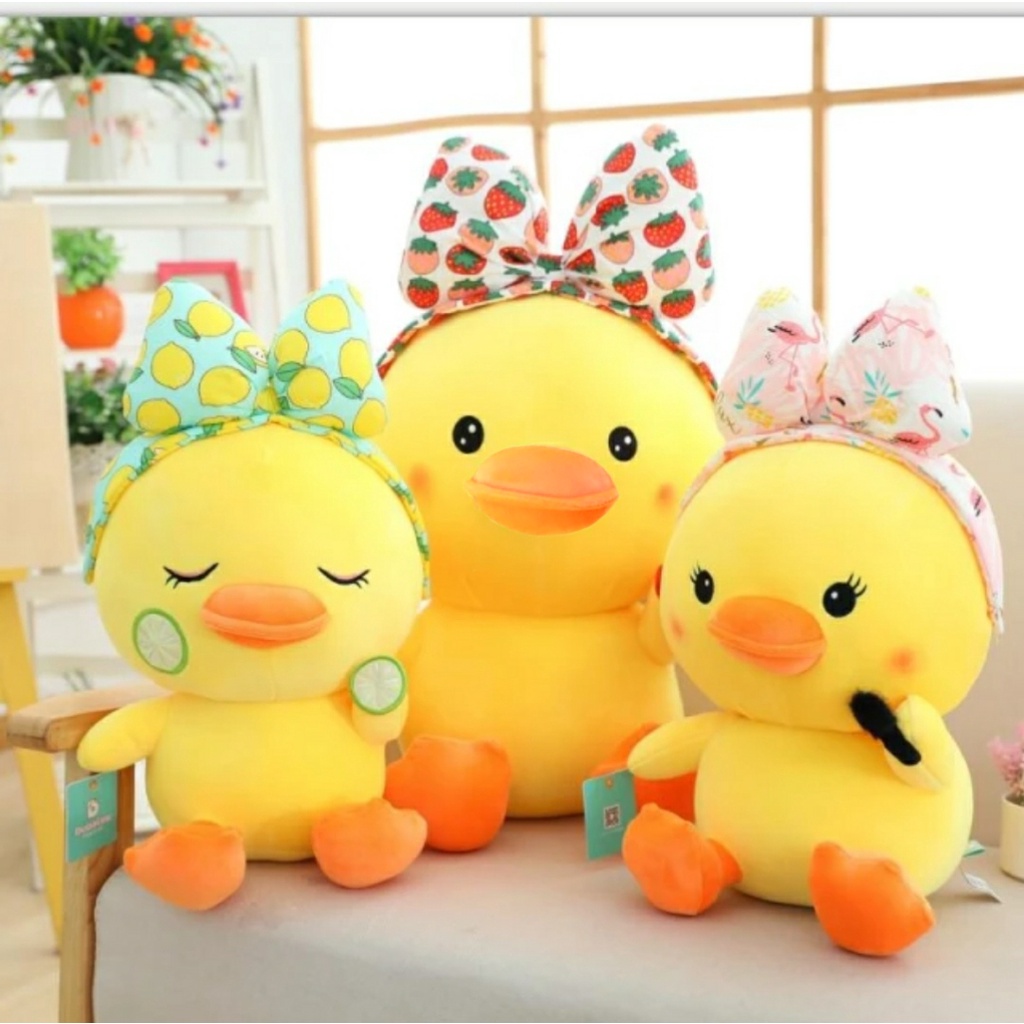 Miniso import. Mainan Plush Baby Duck Yellow Boneka BEBEK BANDO KUALITAS IMPORT 35cm Bahan Miniso Su