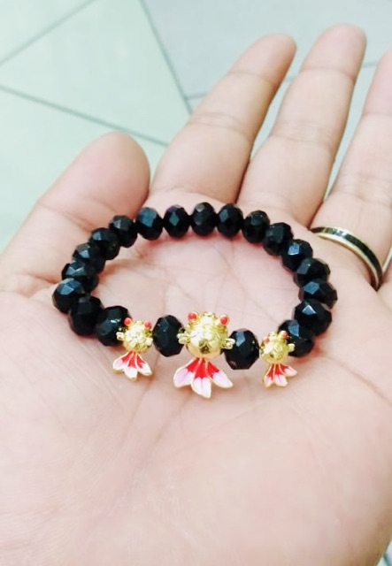 Gelang tangan wanita// gelang kristal // gelang ikan koki // gelang replika emas // gelang