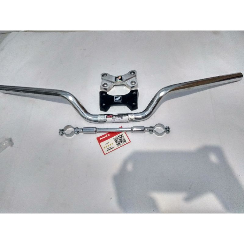 STANG STIR SETIR MOTOR CB 150 R CBR CROME/ HITAM MURAH / SET STABILIZER RAISER TUTUP STANG