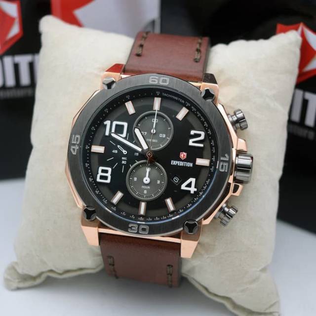 EXPEDITION E6766M E 6766 GREY ROSEGOLD JAM TANGAN PRIA ORIGINAL