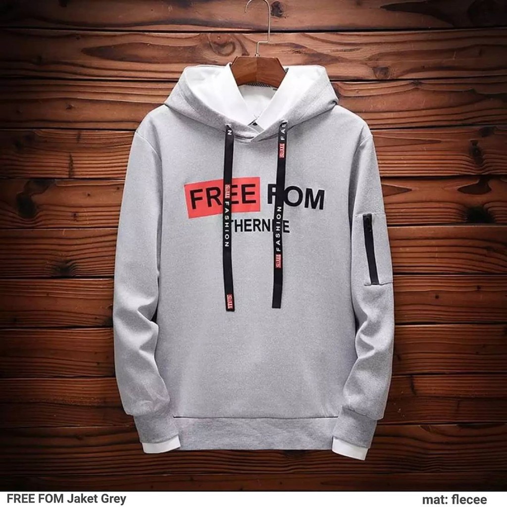 Hoodie Outwear Pria Free Fom Hodie jumper Hoodie Reglan jaket