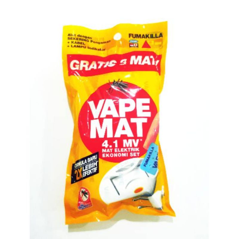 VAPE MAT ELEKTRIK EKONOMI SET | alat obat nyamuk elektrik + 3 keping Mat.
