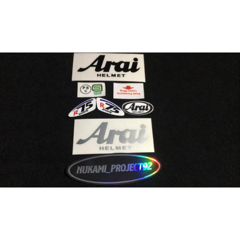 stiker set arai ram 4 basic helm tsr polos solid