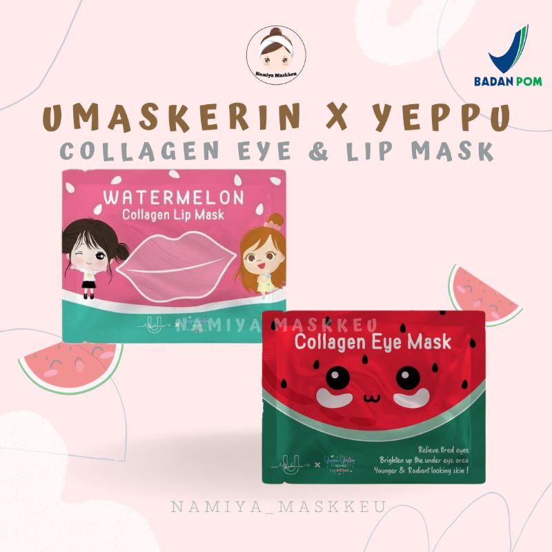 [BPOM] Masker Mata Umaskerin x Yeppu by Kiyowo / Masker Bibir Umaskerin x Yeppu by Kiyowo / Masker M