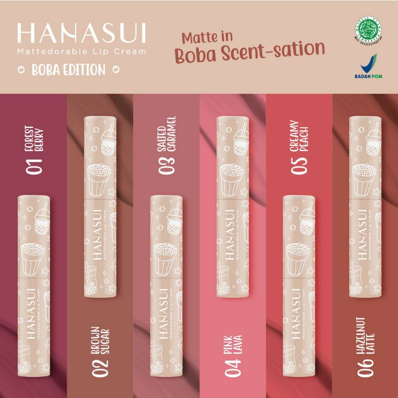 Hanasui Mattedorable Lip Cream| Boba Edition