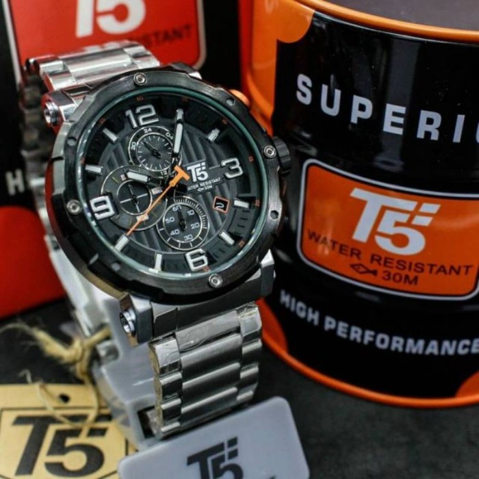 Jam Tangan pria T5 H3640 T5 H 3640 original chrono aktif bergaransi free box t5