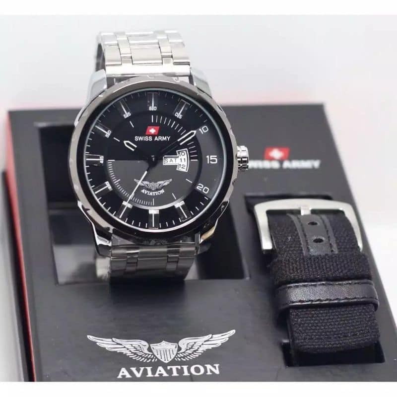 TERLARIS JAM TANGAN PRIA SA AVIATION RANTAI 4,5CM