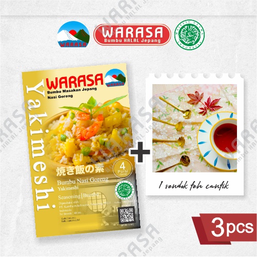 

WARASA Yakimeshi 3pcs | Free 1 Sendok Teh
