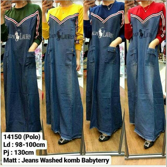 Gamis Dress Jeans Denim Baby Tery Polo Ralph Lauren Polos Allsize