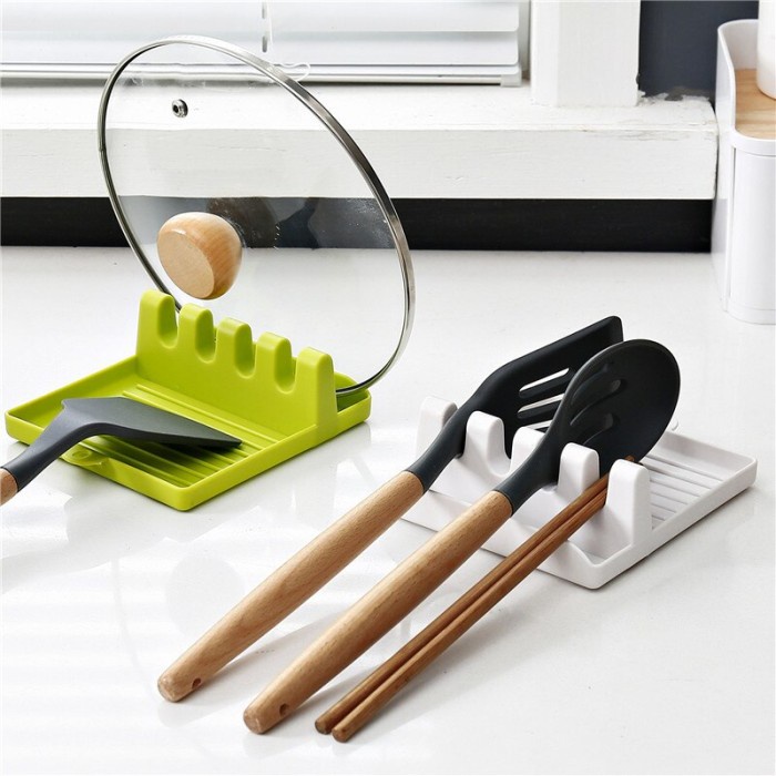 Tatakan Holder Tempat Spatula Sendok Sumpit Tutup Panci Alat Masak