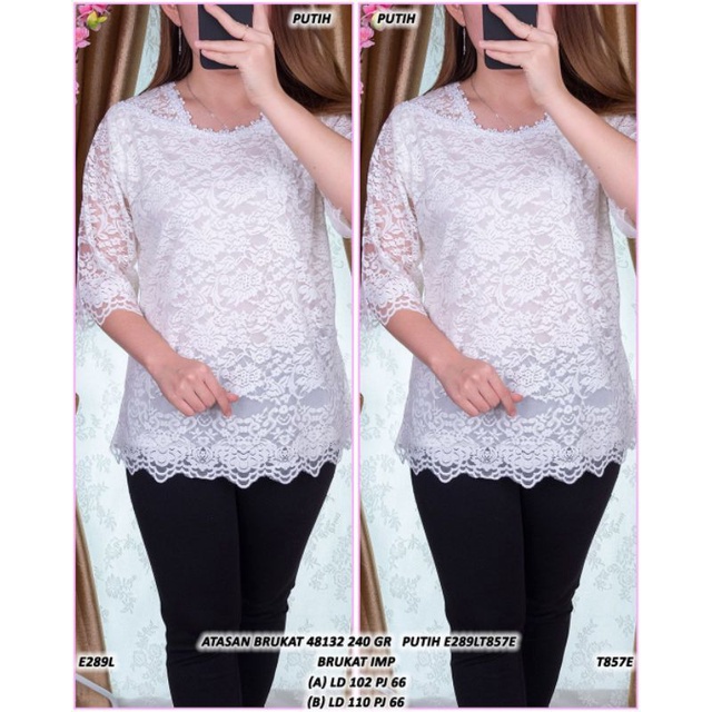 ATASAN KEBAYA BRUKAT BANGKOK PREMIUM BAJU FORMAL KERJA KANTOR BAJU KE GEREJA KEBAYA BRUKAT ASD 48132