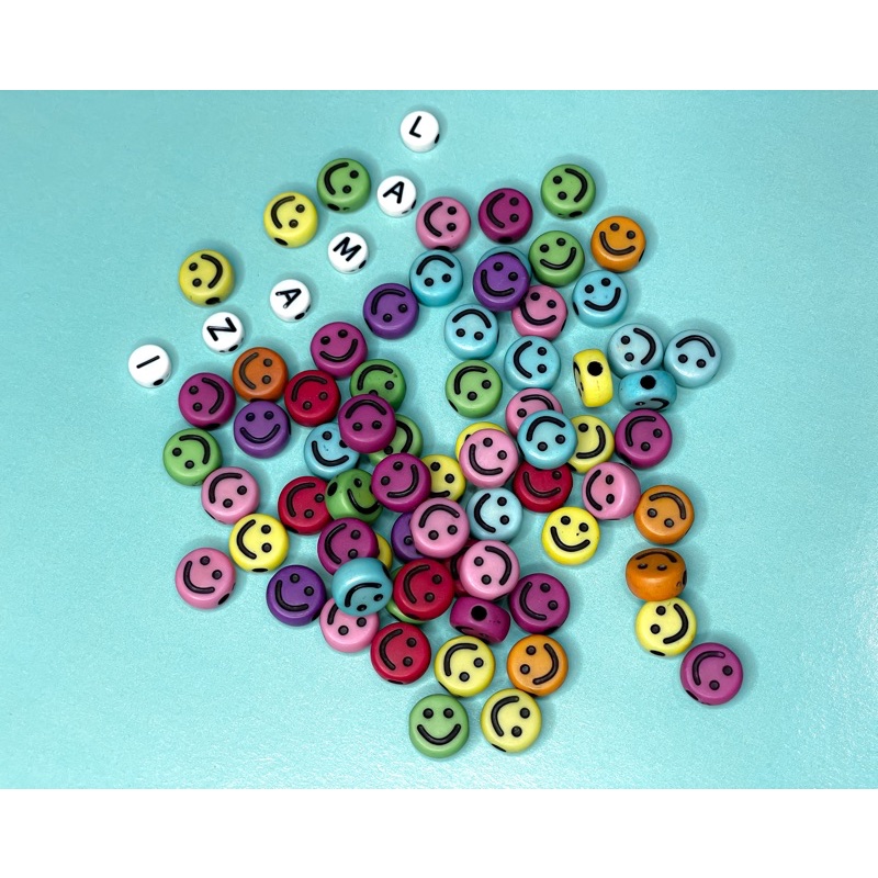 10 pcs Manik Beads Smile Akrilik 10mm