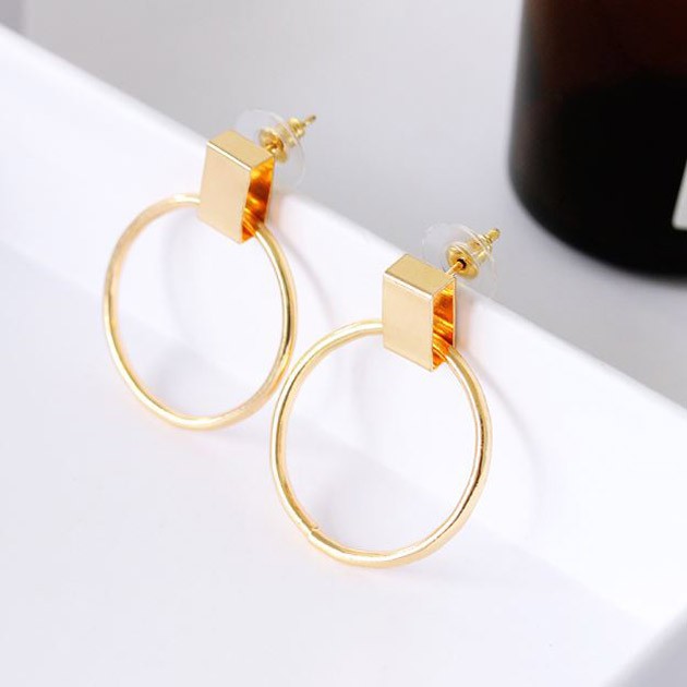 OILA anting bulat simple simple circle earrings (3D2) jan162