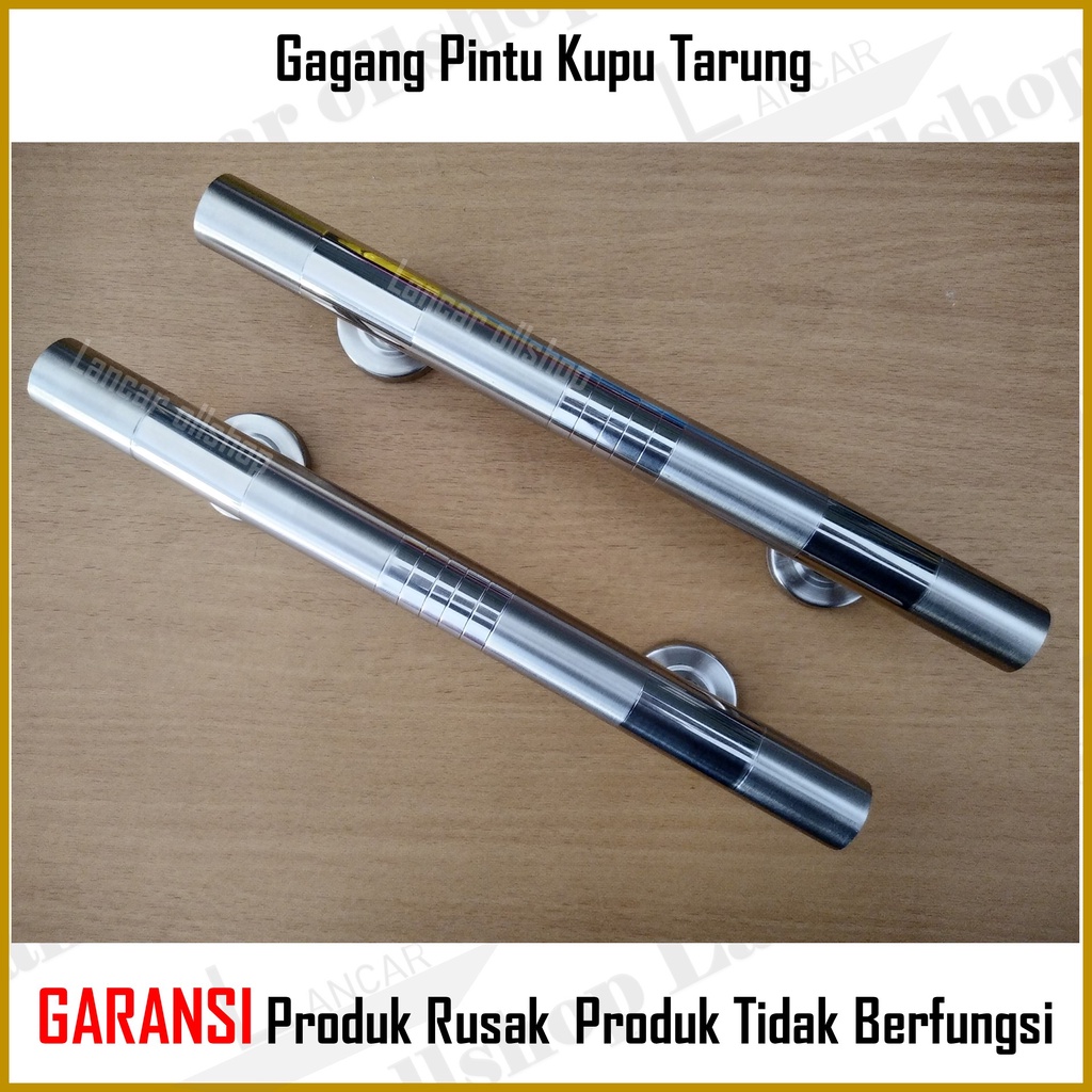 1 set tarikan pintu stainless + body kunci pelor + grendel tanam stainless