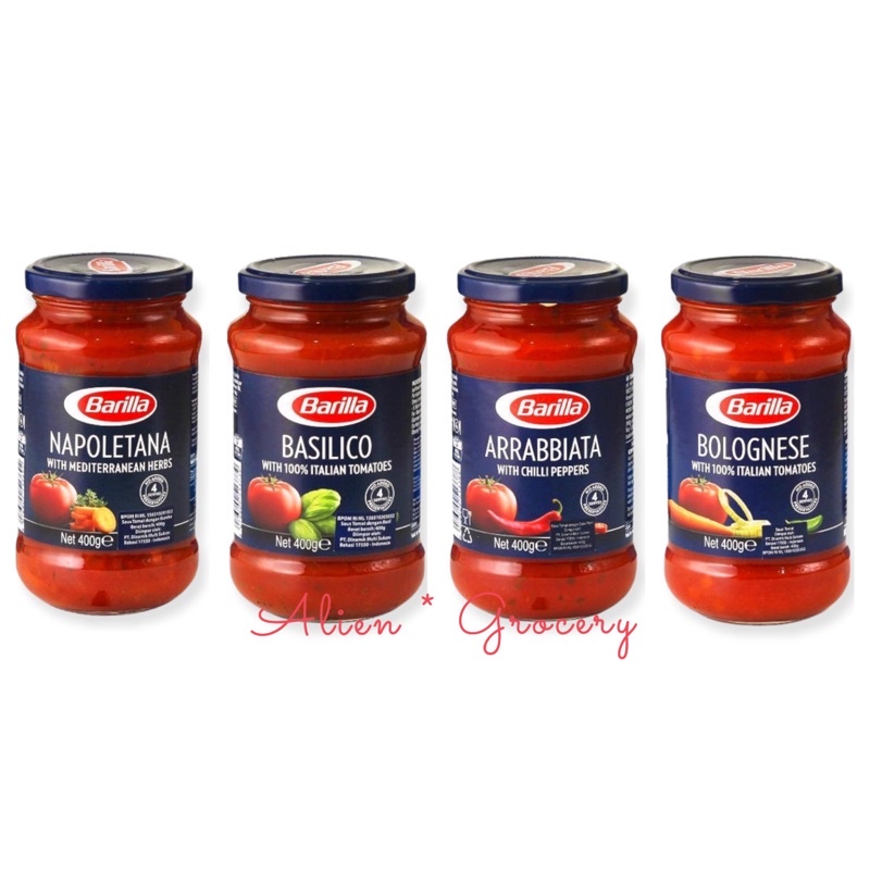 BARILLA Sauce Saus Pasta Basilico Arrabiata Salsa Napotelana Bolognese 400gr