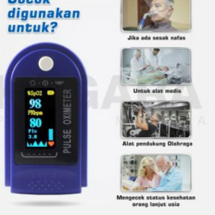 New Trending [Ready]  Oximeter Putih - Oksimeter Oxymeter Fingertip Pulse Mengukur Kadar Oksigen Dalam Darah SP02