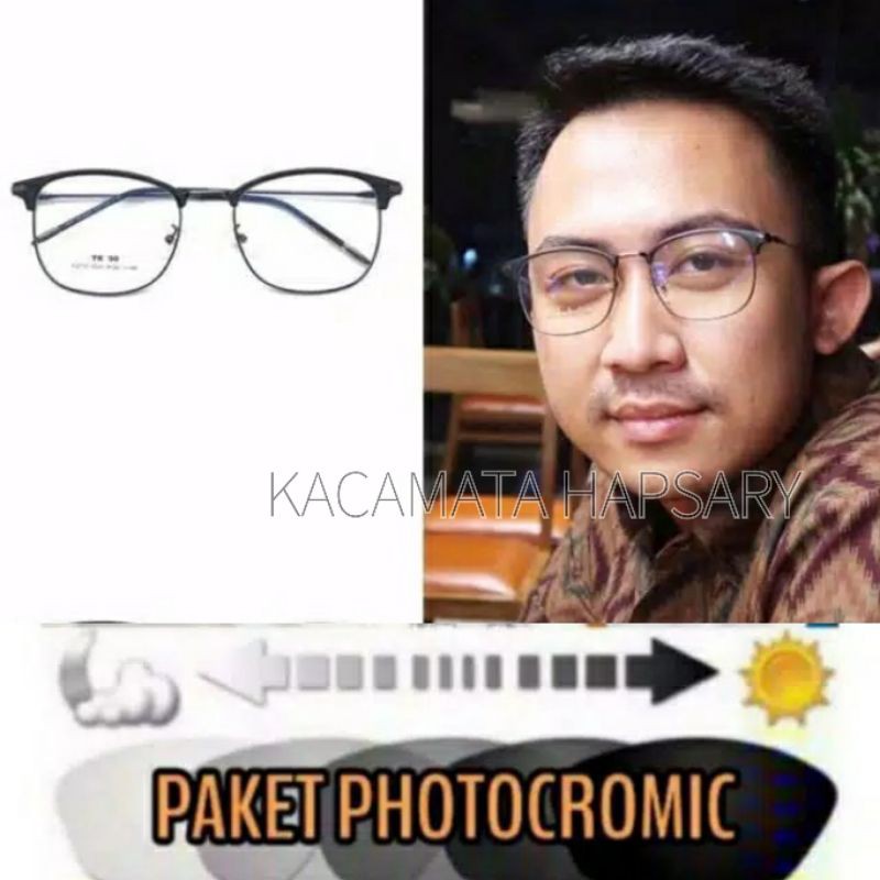 PAKET FRAME KACAMATA PHOTOCROMIC | KACAMATA MINUS | KACAMATA ANTI RADIASI | PRIA &amp; WANITA 2713