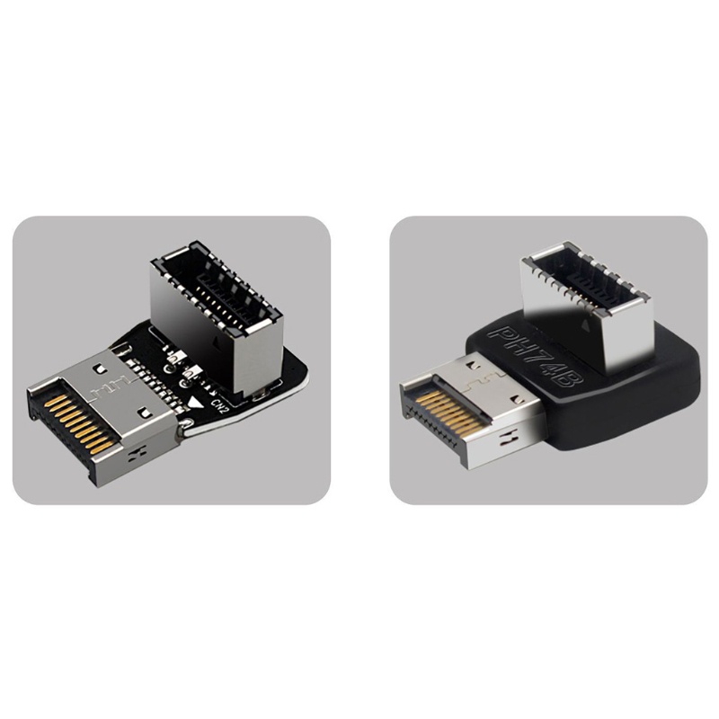 Btsg Motherboard Interface USB3.1 Ke TYPE-E 90derajat Kemudi Siku Dengan Untuk Shell Header Adapter Untuk Komputer