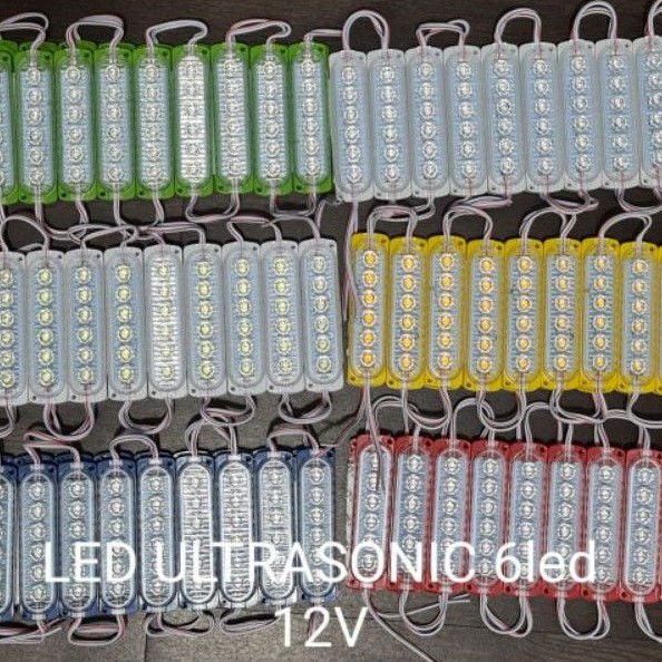 Lampu LED variasi ultrasonic 6 LED 12 volt 24 volt 3,5watt mobil motor