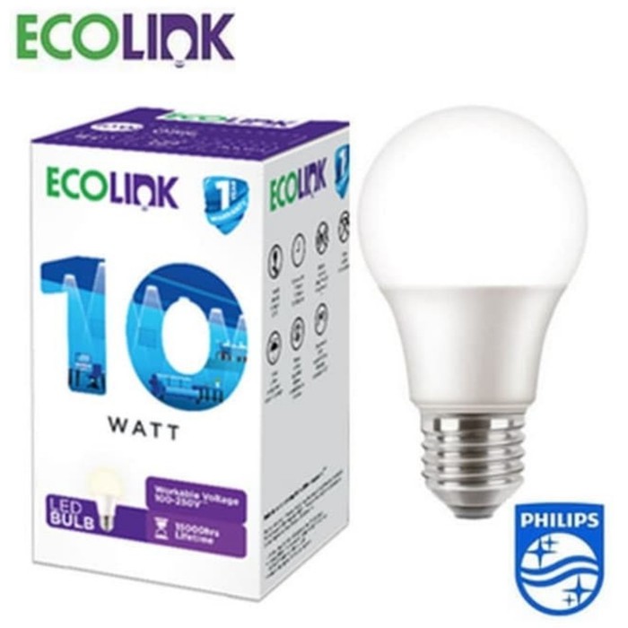 ECOLINK LAMPU BULB LED 10W E27 - 6500K (Cool White - Putih)