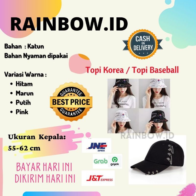 TOPI KOREA STYLE / TOPI BASEBALL RING
