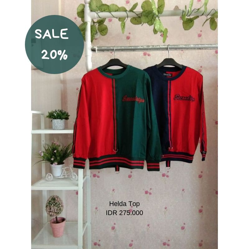 helda top kaos second sign ori