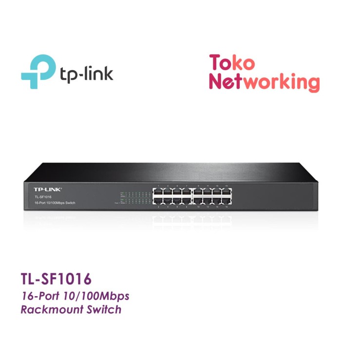 TP-LINK TL-SF1016 16-Port 10/100Mbps Rackmount Switch SF1016