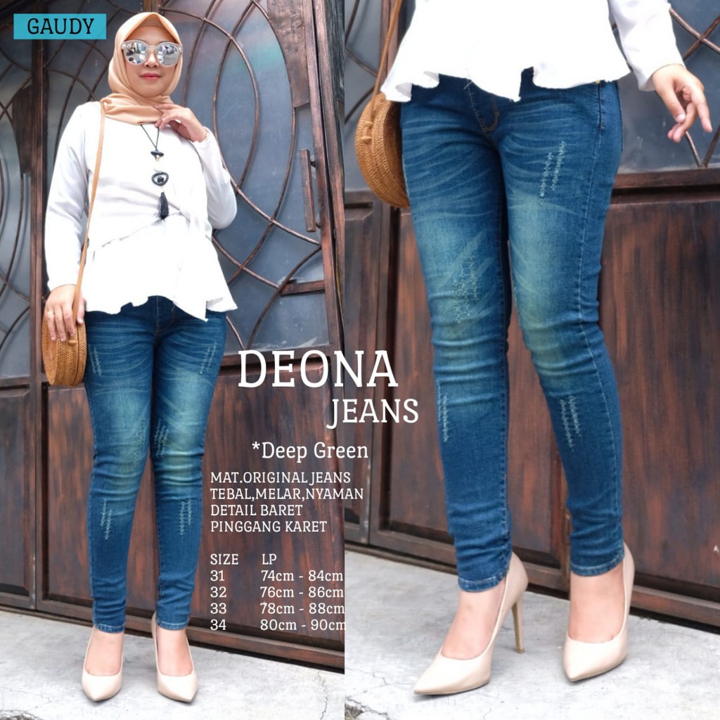 SIZE 28-38!DEONA  JEANS!!  ORI JEANS  TEBAL MELAR SOBEK TIDAK TEMBUS