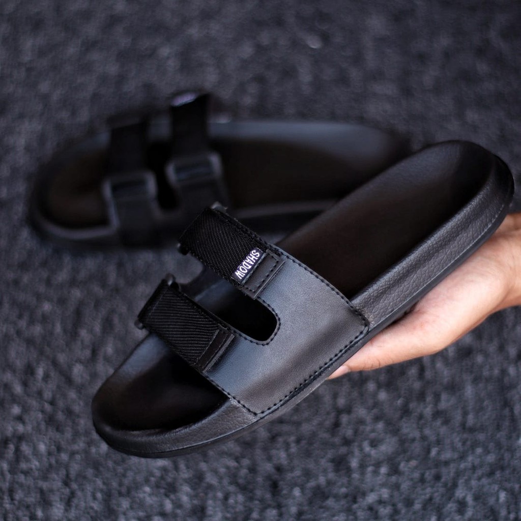 ABRHM FLUX Sandal Slide Pria Sandal Slop Pria Kulit Pu Sendal Selop Cowok / Cowo Keren Ori Kekinian