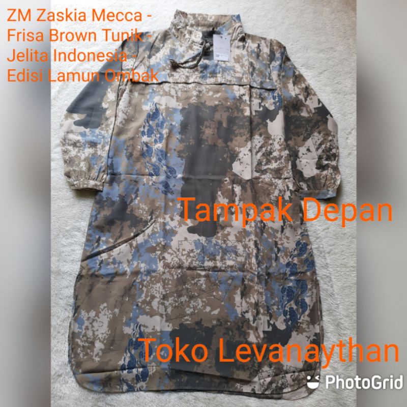 ZM Zaskia Mecca Frisa Tunik (ready brown defect size M)