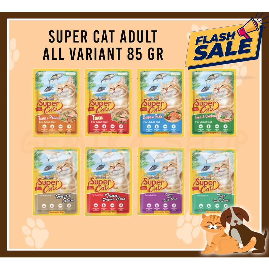 Makanan Kucing Super Cat Adult 85gr