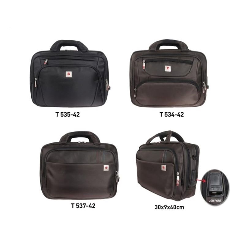 Tas Kantor Laptop USB Polo Classic 16 Inch Original Selempang Kerja Briefcase Jinjing Pria