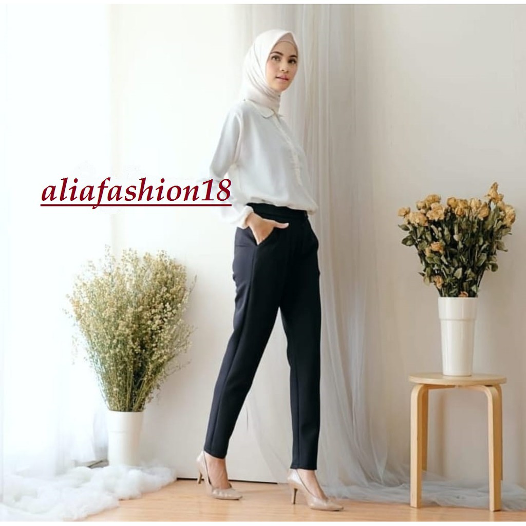 aliafashion18 - CELANA AMARA SCUBA / AMARA PANTS BASIC SCUBA