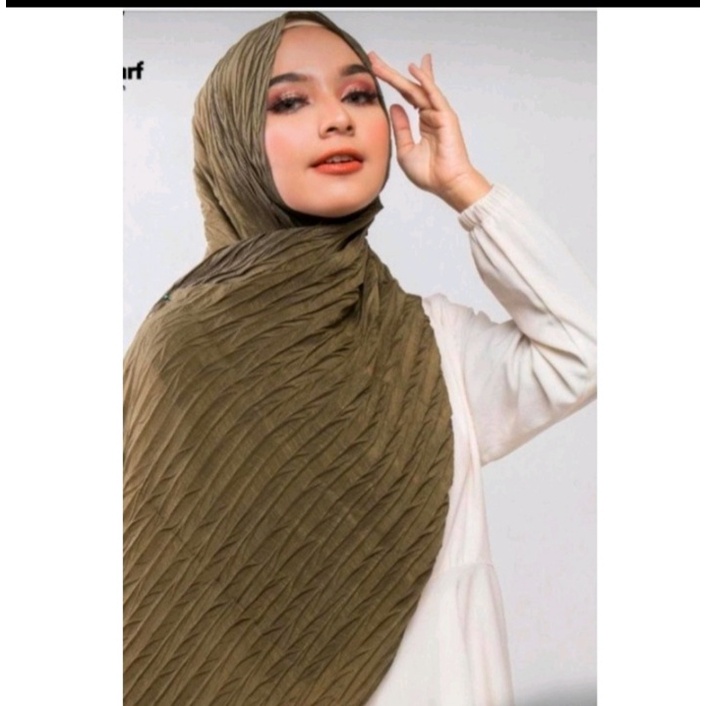 GS-PASHMINA PLISKET PADI ZIG ZAG BAHAN CERUTY BABYDOLL GRADE A/ PASHMINA TERLARIS