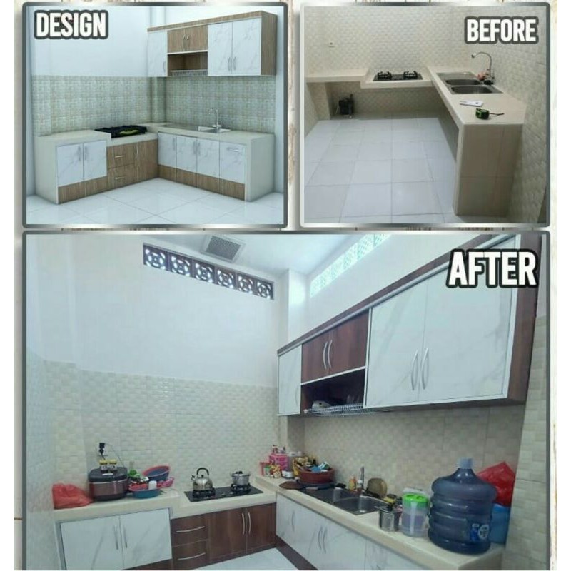 Kitchenset HPL kayu/kitchenset minimalis/kitchenset custom modern
