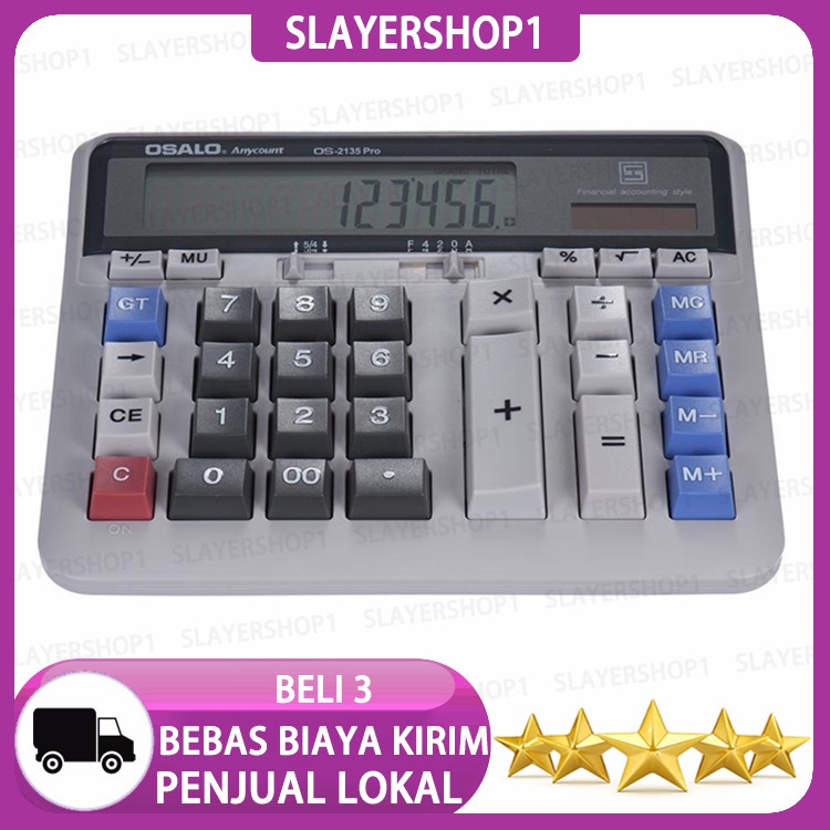 

Slayershop Desktop Kantor 12 Digit Tampilan Fungsi Standar Ilmiah Kalkulator Elektronik, Mesin Penghitung untuk Solar dan Bertenaga Baterai, berlaku untuk Mahasiswa Bisnis Akuntansi Keuangan
