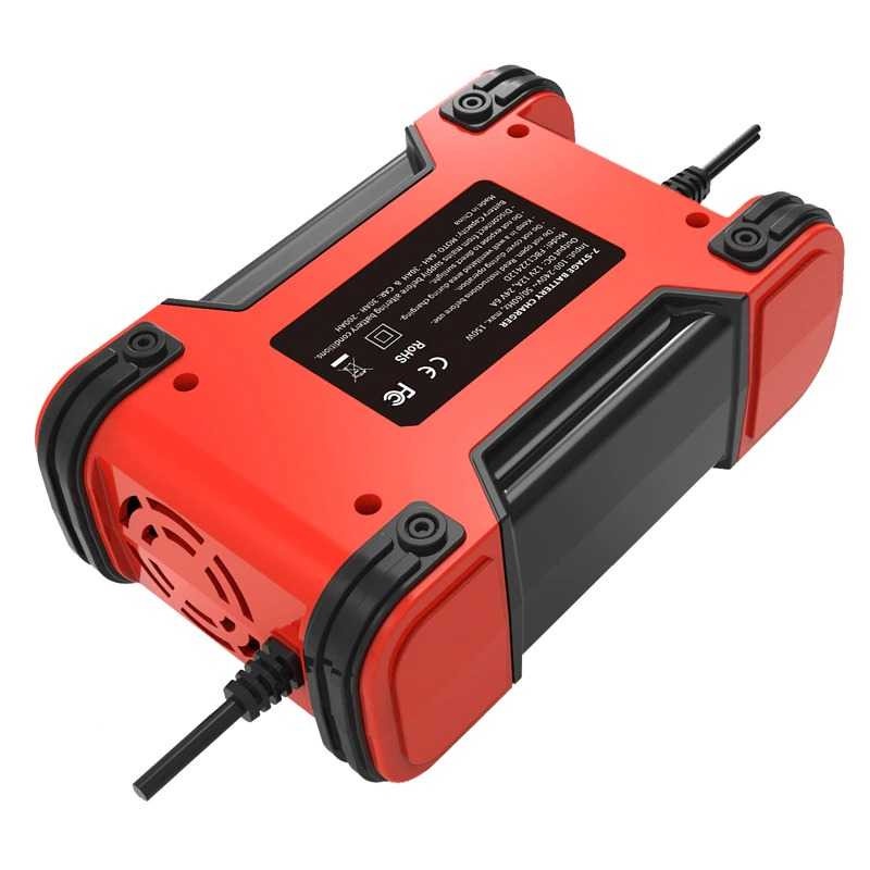 Charger Aki Accu Portable 12-24V 12A 200Ah 105W LCD Automatic Repair