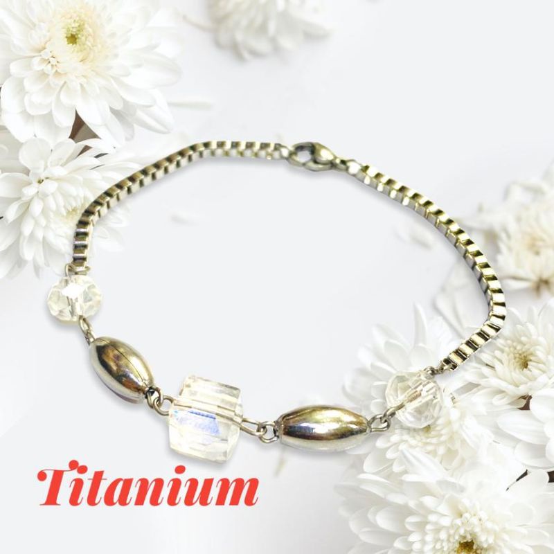 gelang wanita titanium anti luntur//gelang titanium