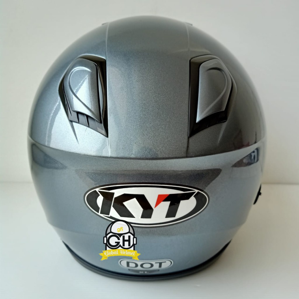 HELM KYT KYOTO SOLID ALL GREY HALF FACE SINGLE VISOR