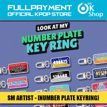 [OFFICIAL MD] SM ARTIST - NUMBER PLATE KEYRING