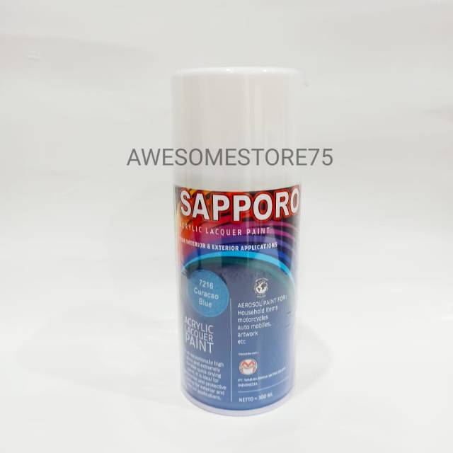 SAPPORO CURACAO BLUE 7216 Biru Metalik Cat Semprot Pilox Pylox