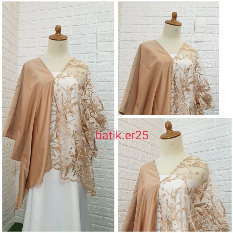 Blouse Outer Mix Tile Brokat 3D