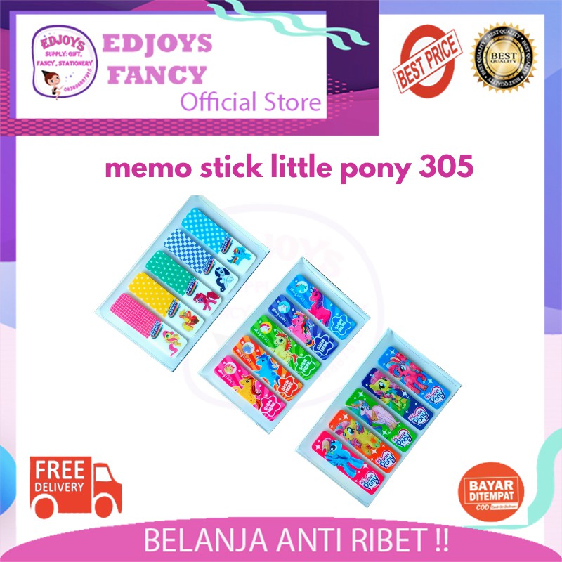 

Catatan tempel / note tempel / memo tempel fancy plastik little pony 305, 310, 8009