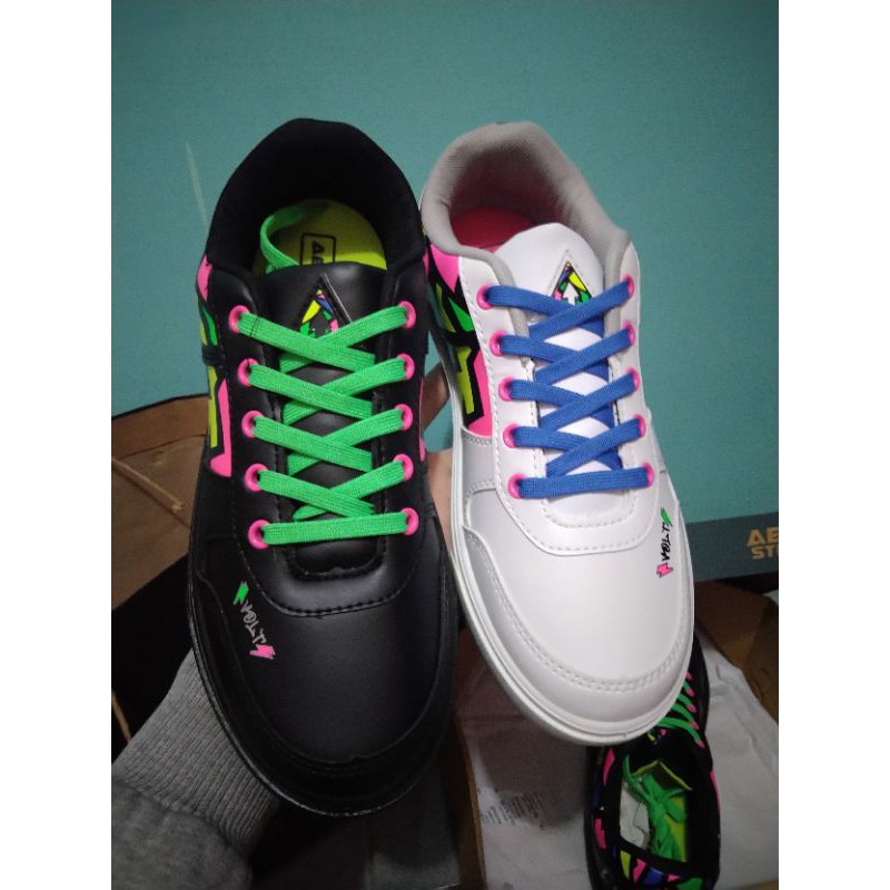 Sepatu Aerostreet Volt Hitam Neon, Putih Neon Limited Edition